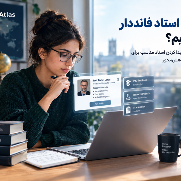 چگونه استاد فانددار برای اپلای دکتری و ارشد پژوهش‌محور پیدا کنیم؟ راهنمای Apply Atlas